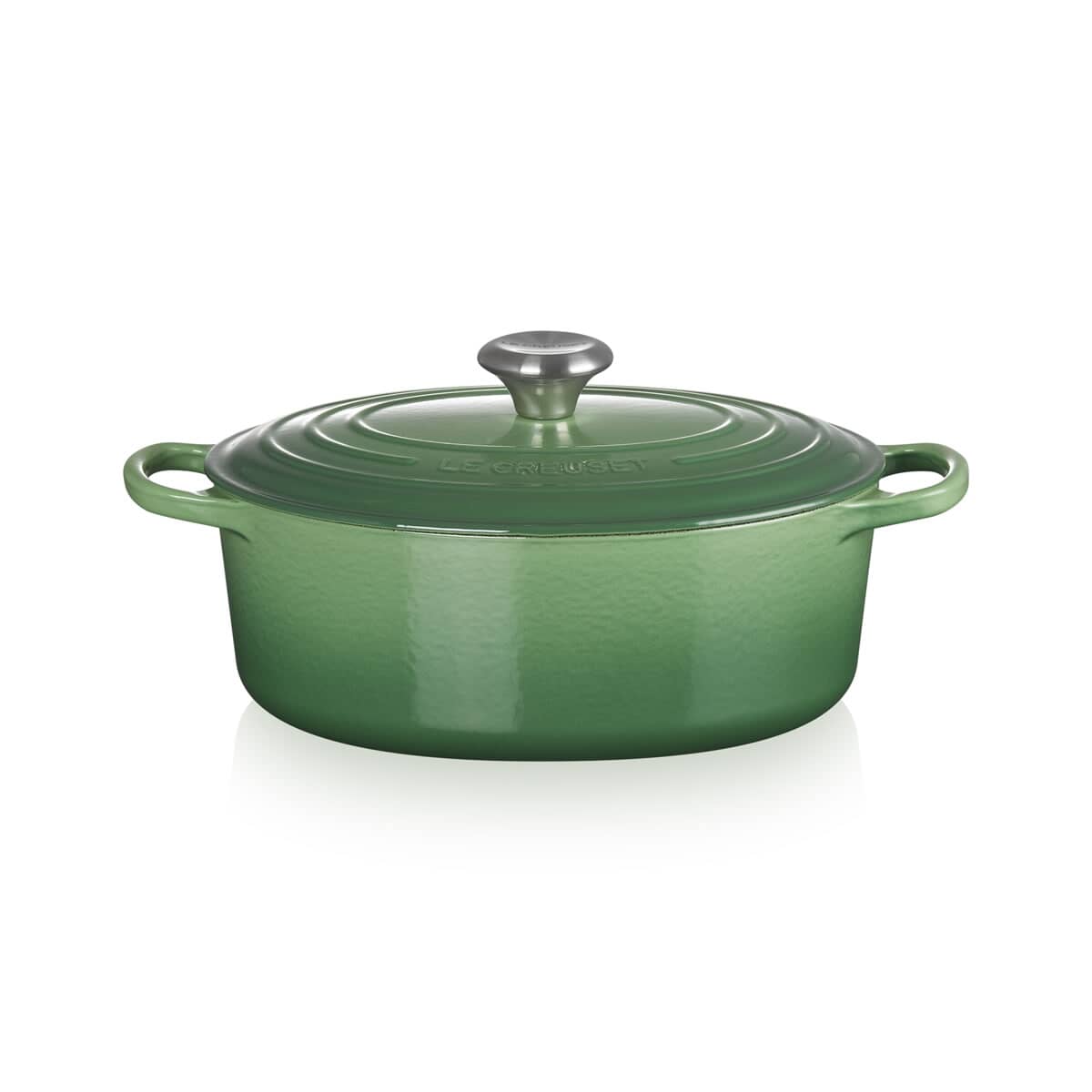 Le Creuset Signature Cast Iron 29cm Oval Casserole Bamboo Green