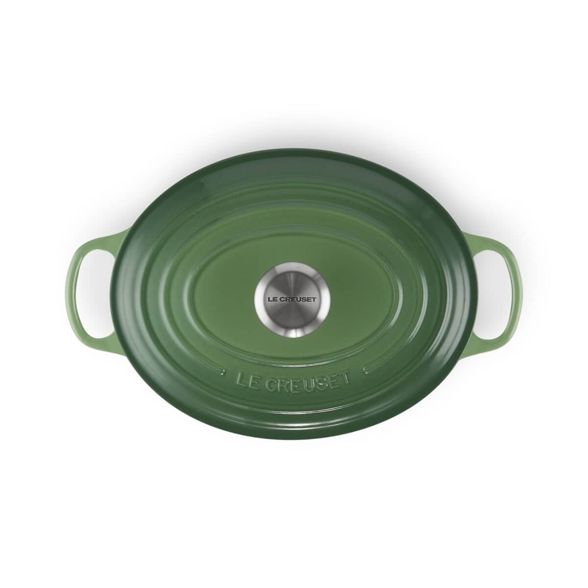 Le Creuset Signature Cast Iron 29cm Oval Casserole Bamboo Green