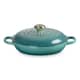 Additional view of Le Creuset Signature Cast Iron 22cm Shallow Casserole Bleu Riviera