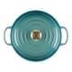 Additional view of Le Creuset Signature Cast Iron 22cm Shallow Casserole Bleu Riviera