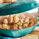 Additional view of Le Creuset Signature Cast Iron 22cm Shallow Casserole Bleu Riviera