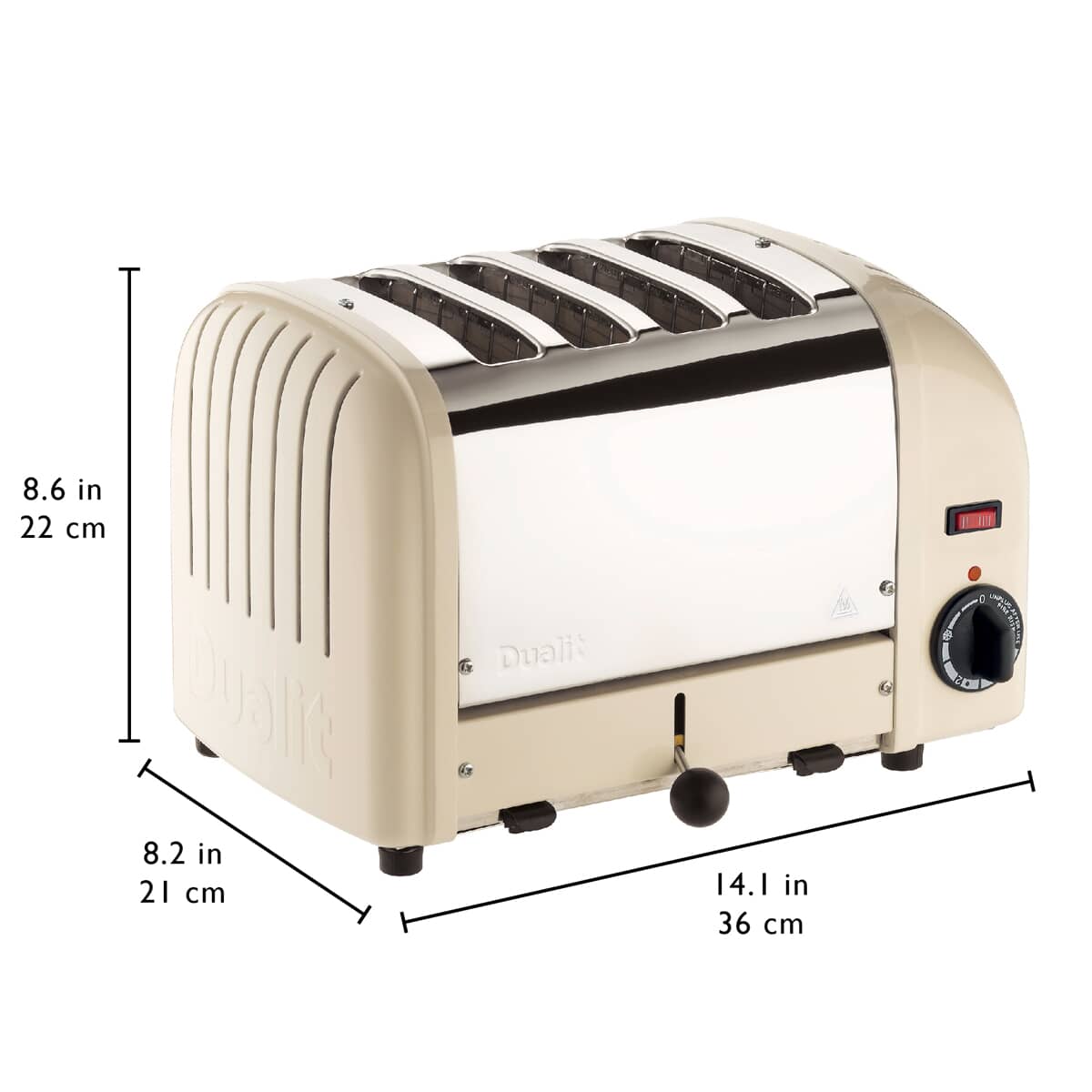 Dualit Classic Vario 4 Slot Toaster Utility Cream 40354 - (40354 ...