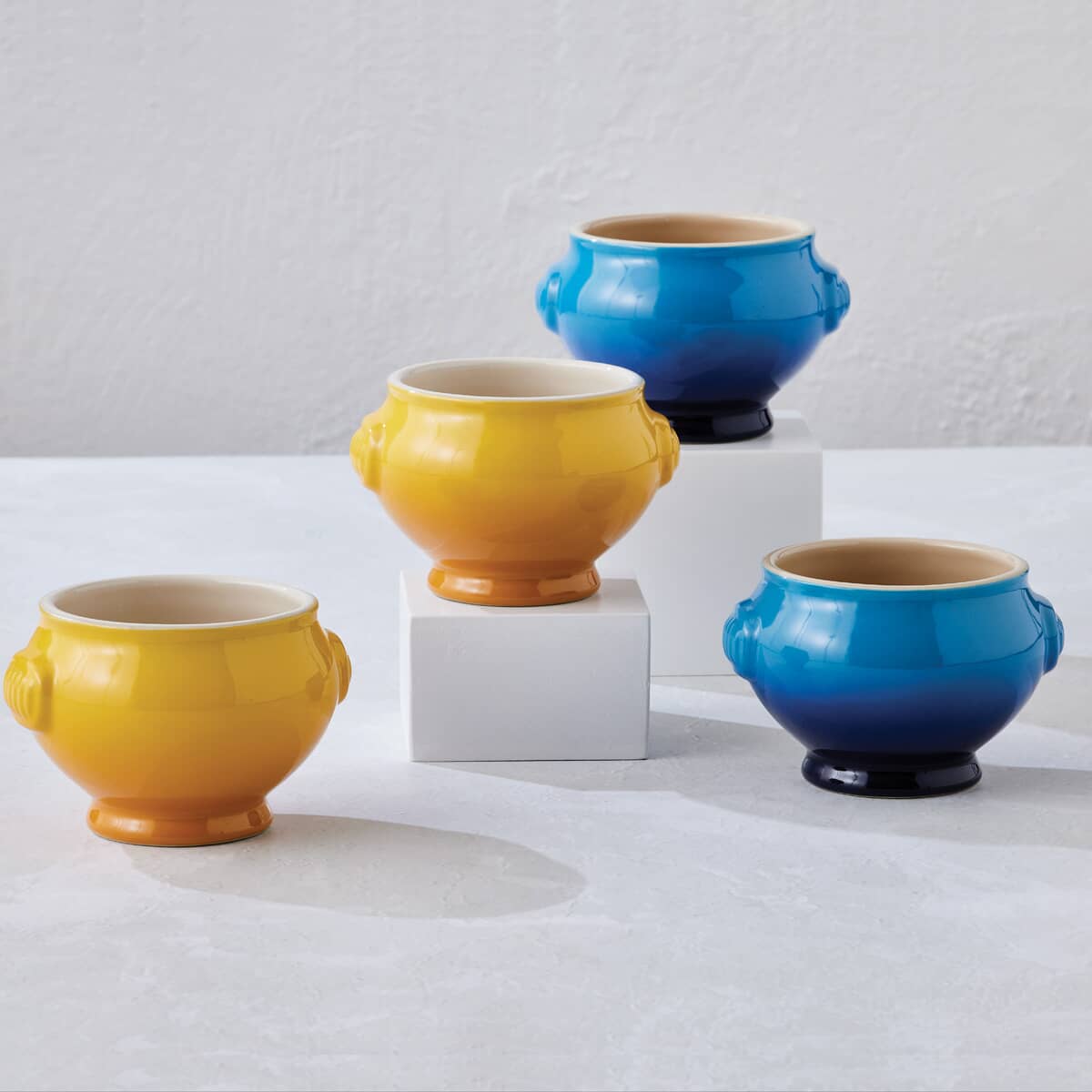 Le Creuset Lion Head Heritage Soup Bowl Azure Blue