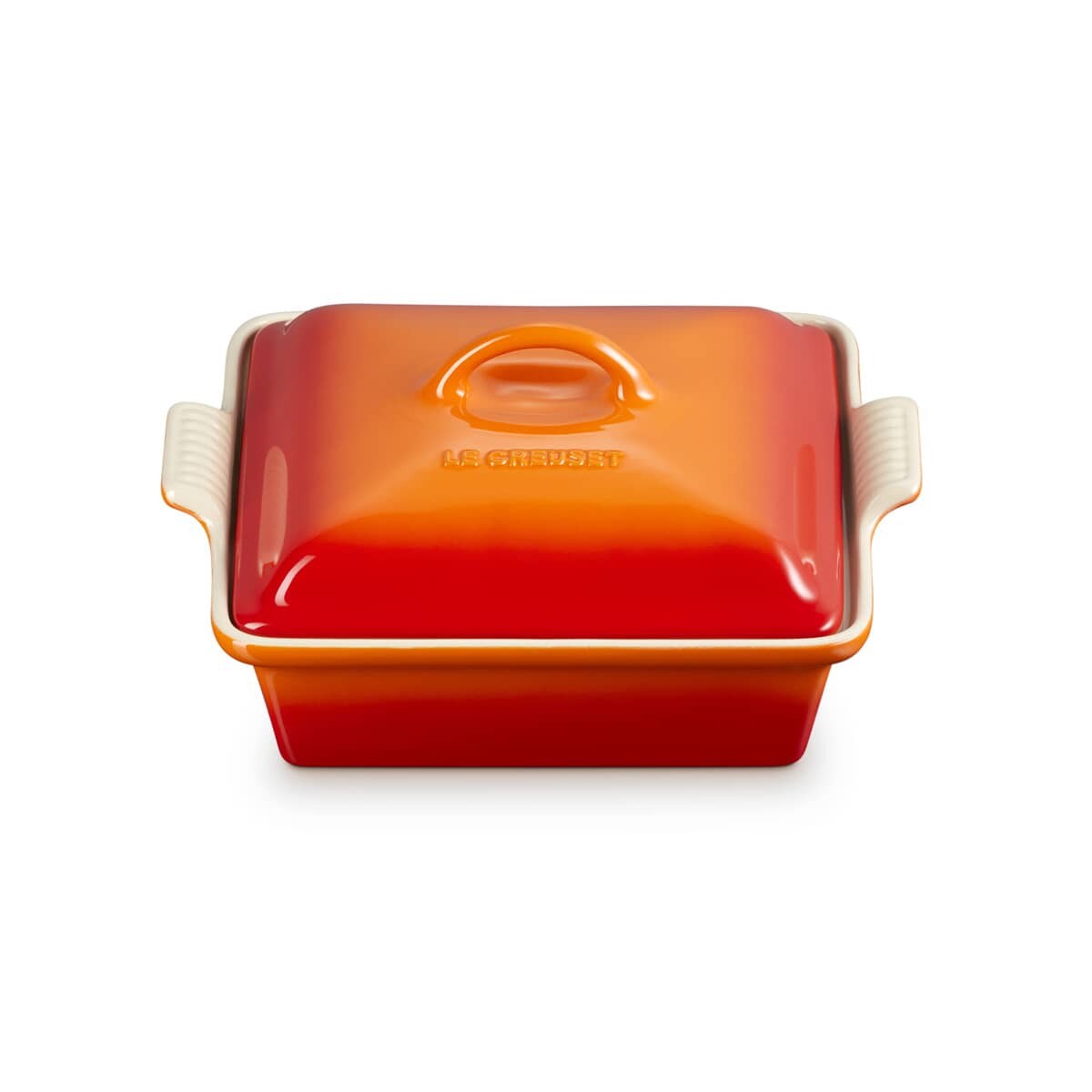 Le Creuset 23cm Deep Square Dish with Lid Volcanic