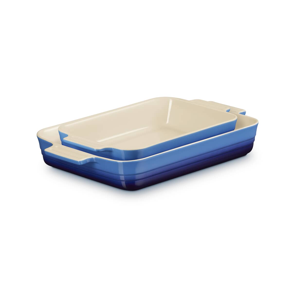 Le Creuset Set Of 2 Baking Dishes 25cm/32cm Azure Blue