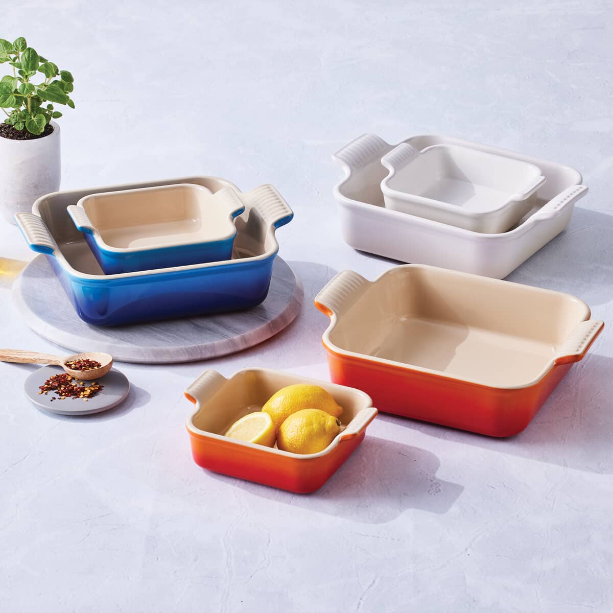 heritage square le creuset covered casserole dish