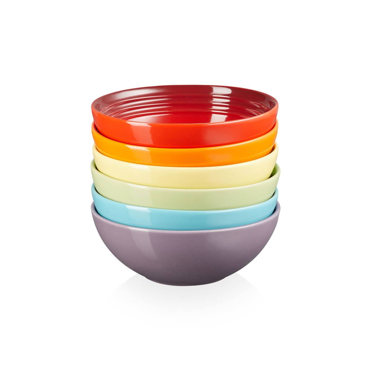 Le Creuset Rainboe Cereal Bowls Set Of 6 - (79286168359006