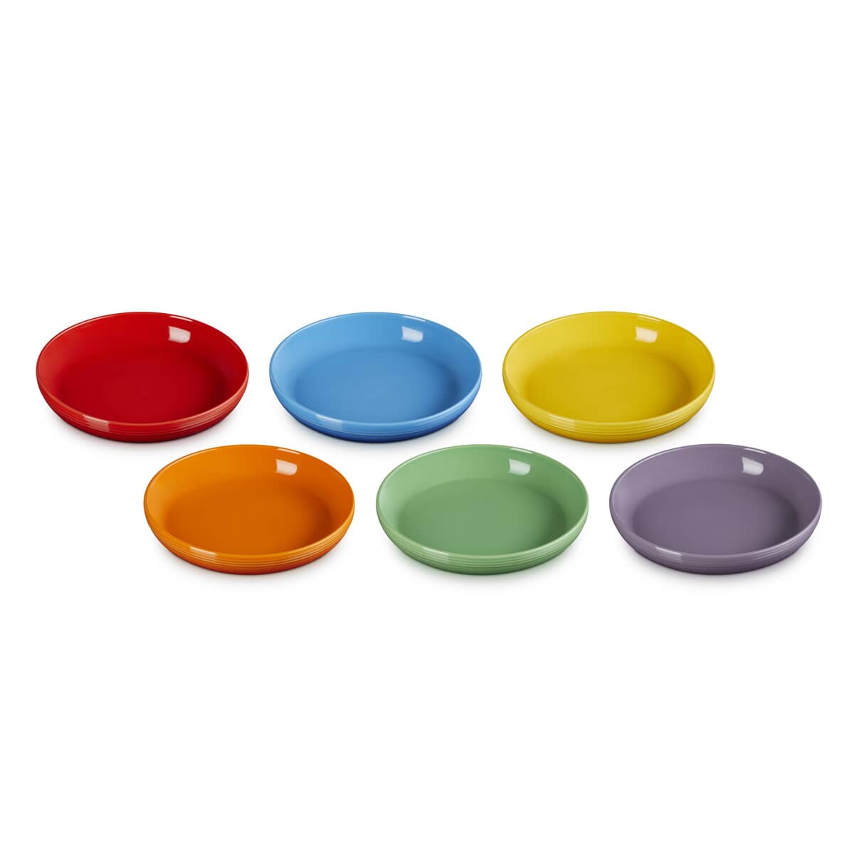 Le Creuset Rainbow Set Of 6 Coupe Pasta Bowls - (79356005218000
