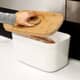 Additional view of Joseph Joseph Bread Bin with Bamboo Lid White