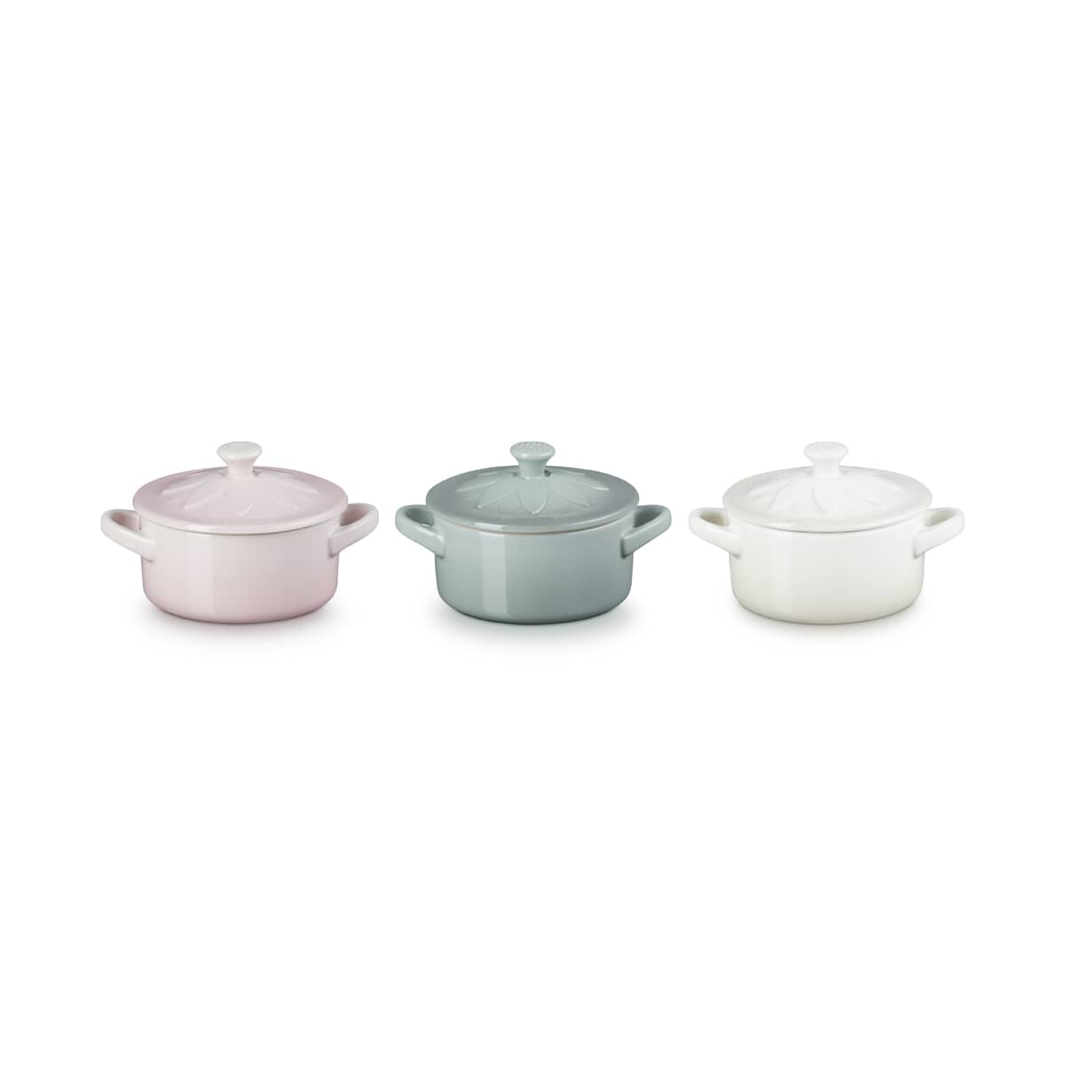 Le Creuset Set Of 3 Sunflower Petite Casserole