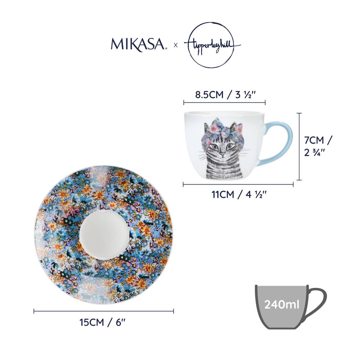 Mikasa Tipperleyhill borraccia di 500 ml, con custodia