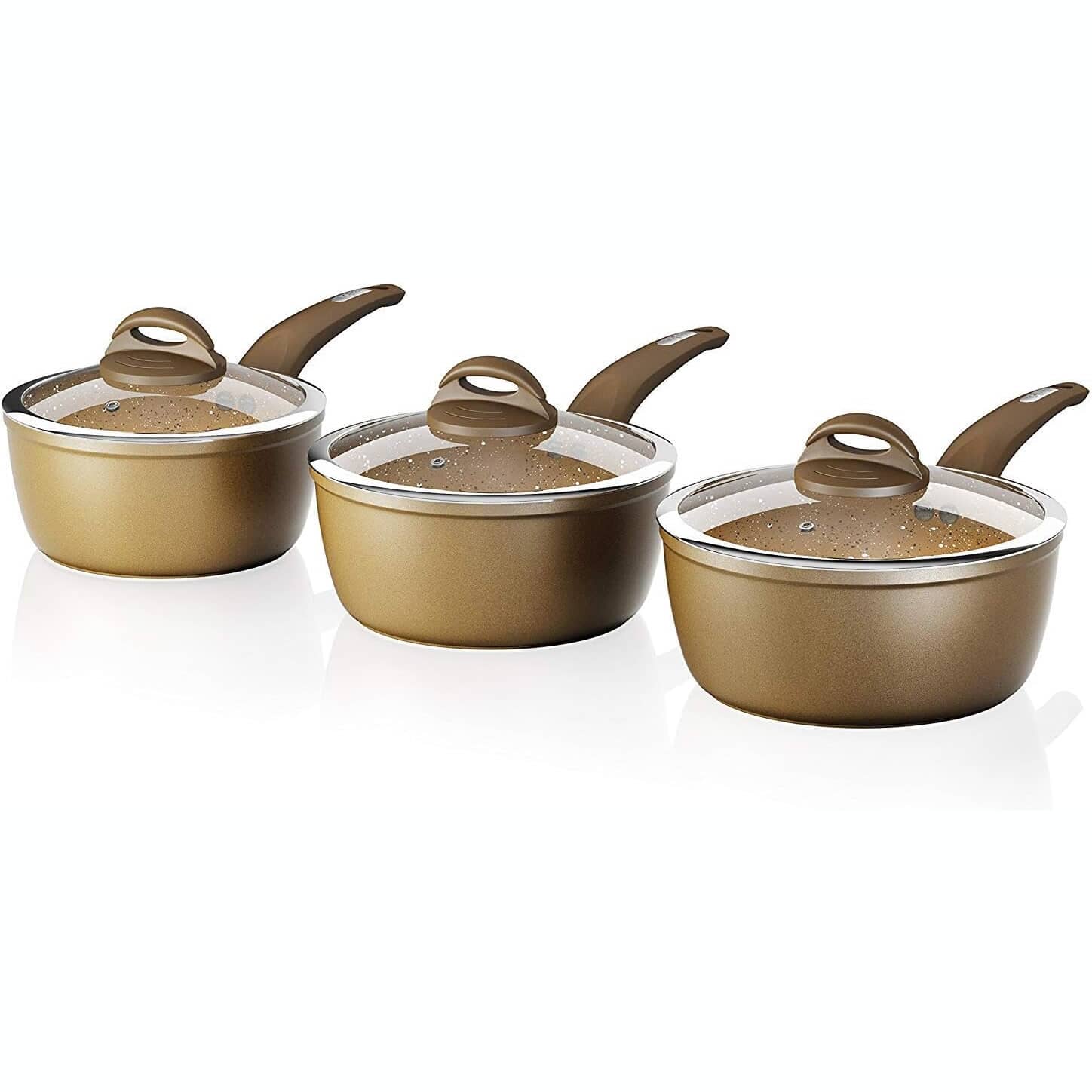 Tower Forged 3 Piece Pan Set Gold - (T81212GD) - eCookshop