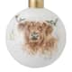 Additional view of Wrendale Christmas Bauble Highland Cow