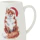 Additional view of Wrendale Christmas Festive Fox Posy Jug