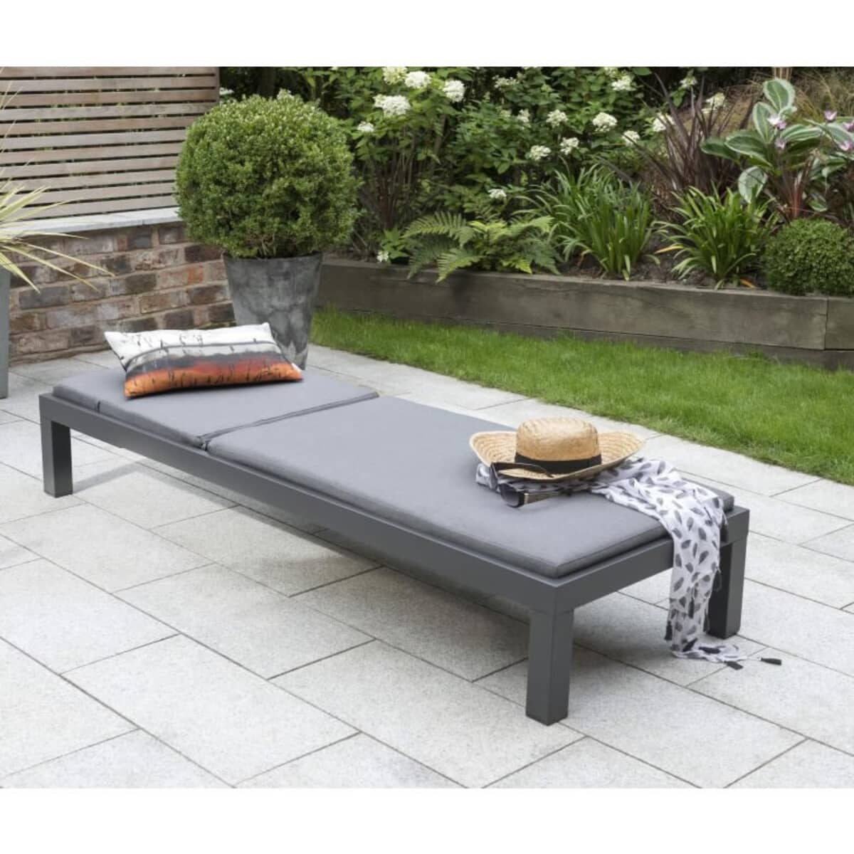 Kettler elba Signature Lounger inc Cushion Grey - (003142-0200 ...