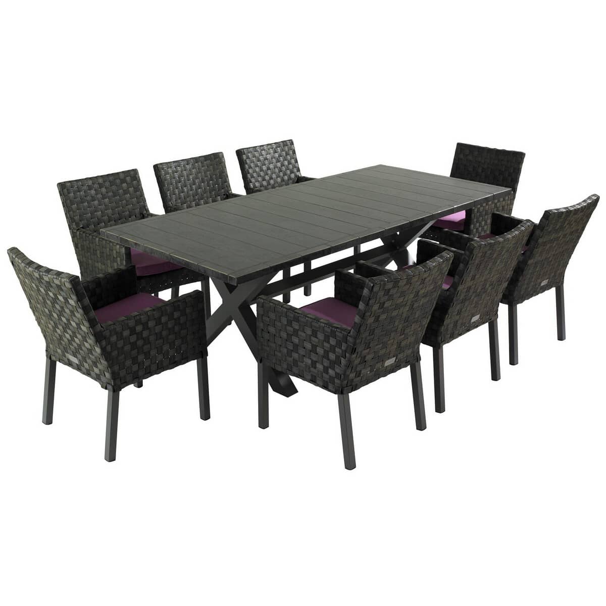 Hartman Logan 8 Seat Rect Set (HLOGSET01) Garden Furniture World