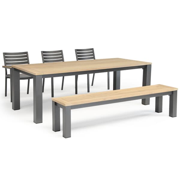 Kettler Elba Bench and Chairs Dining Set (KELBSET01) Garden Furniture World