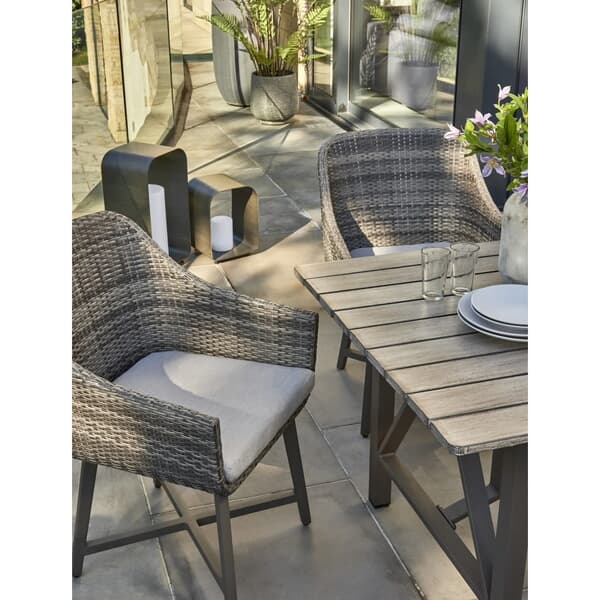 Kettler LaMode Dining Table 6 Seat Set with New Aluminium 180x100cm