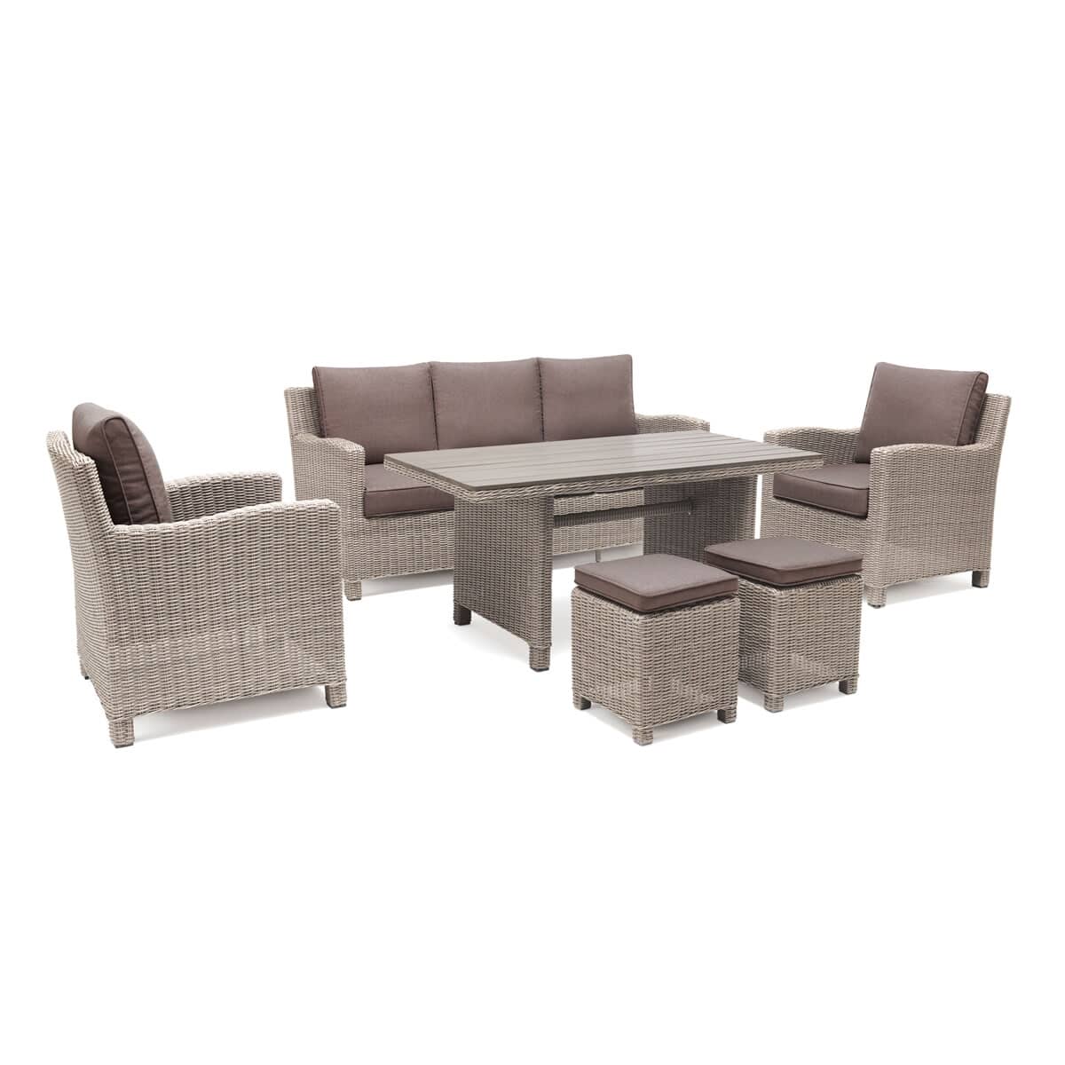 Kettler Palma Casual Dining Set White Wash KPALCAS02 Garden 
