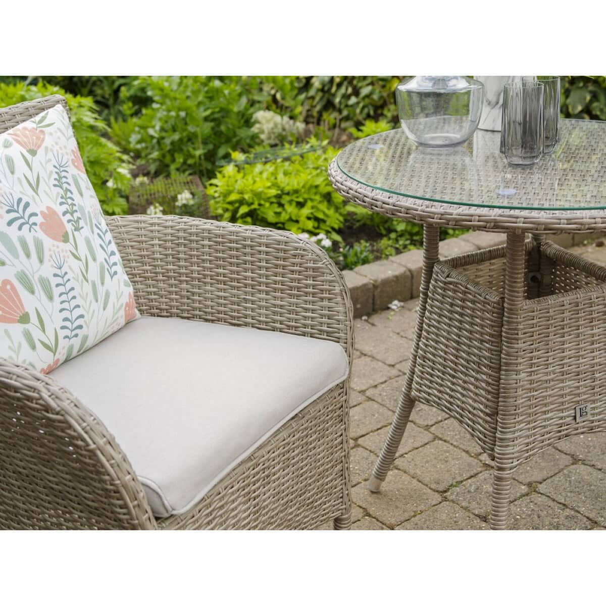 LG Outdoors Monaco Sand 2 Seat Bistro Set - (MSANSET1) - Garden ...