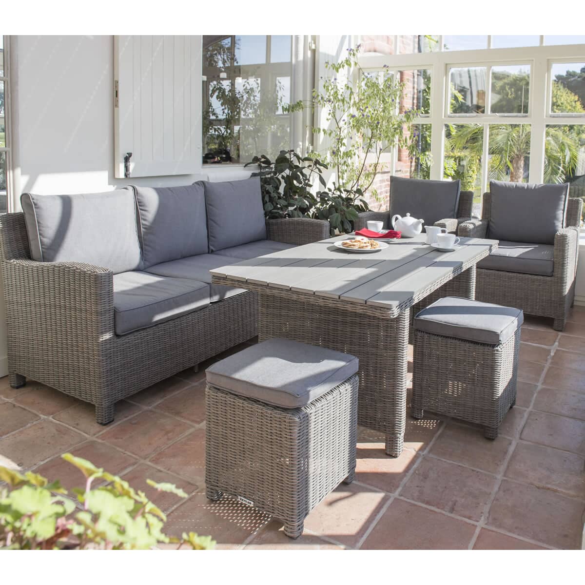 Kettler Palma Casual Dining Set Rattan - (KPALCAS01) - Garden Furniture ...