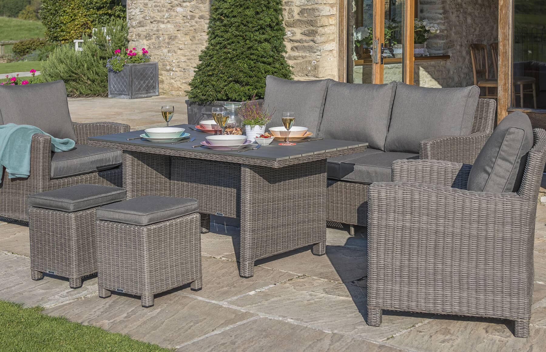 Kettler Palma Casual Dining Set Rattan - (KPALCAS01) - Garden Furniture