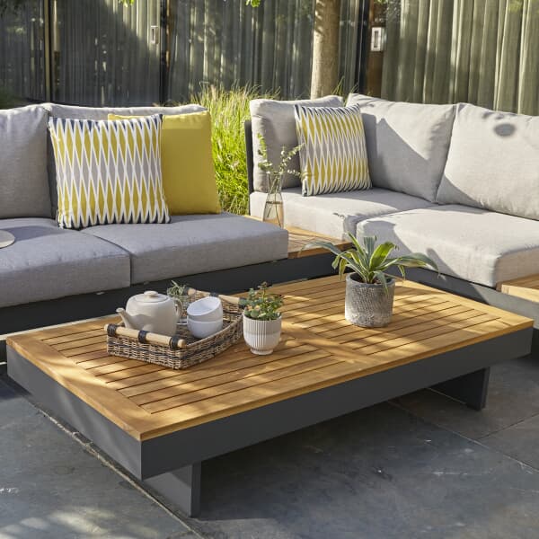 Bramblecrest Vilamoura Rectangle Modular Sofa with Rectangle FSC Teak