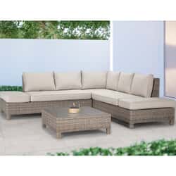 Kettler Signature Palma Low Lounge Corner Sofa Set with Coffee Table Oyster
