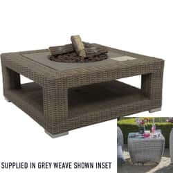 Life Aya Firepit Table in Yacht Grey Weave