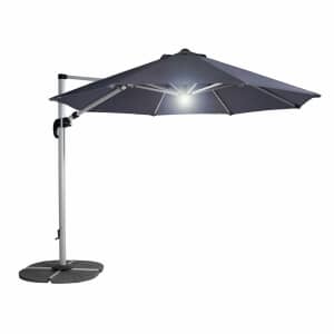 Hartman 3M Cantilever Parasol with LED Lights Silver/Grey