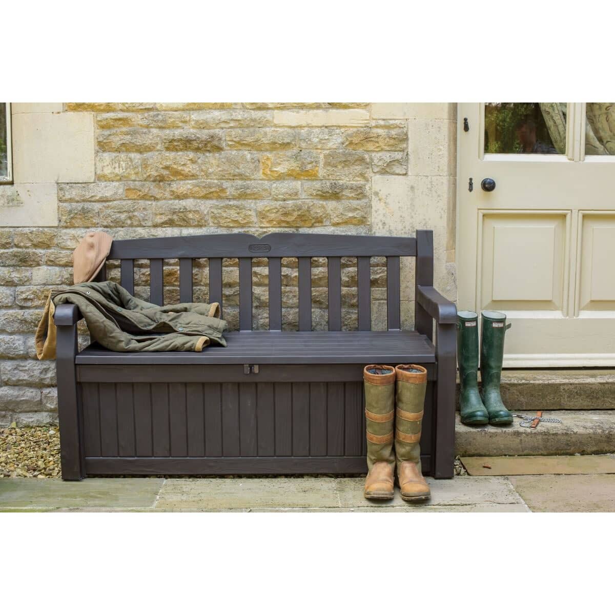 Iceni Storage Bench Brown (17190198) Garden Furniture World