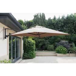 Norfolk Leisure Wall Mounted Square Cantilever Parasol 2x2m - Taupe