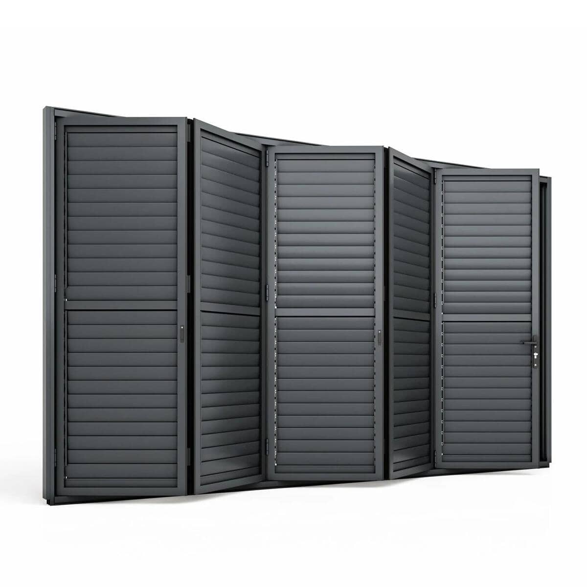Maze Eden Pergola Bi Folding Louvre Door Gray