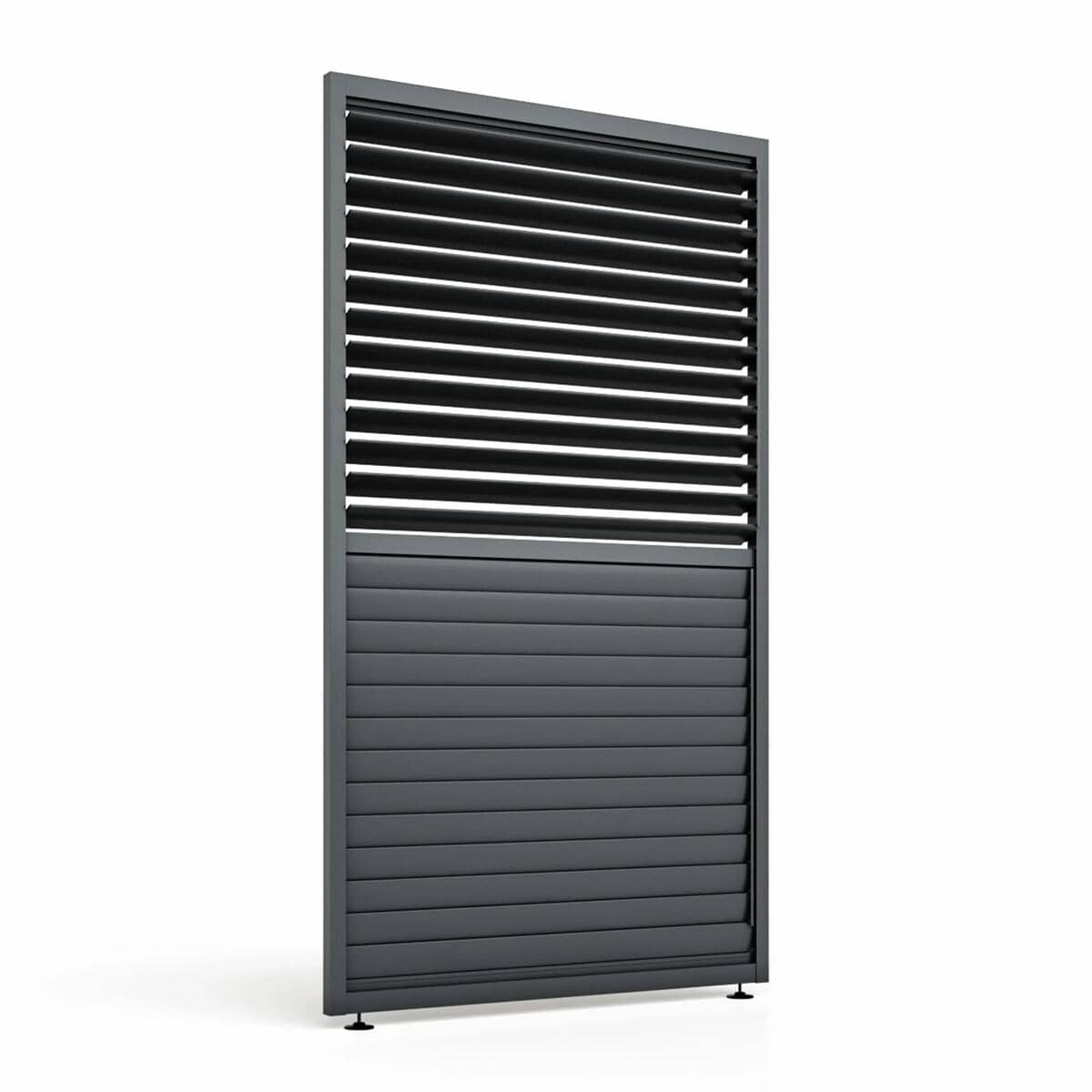 Maze Eden Aerofoil Blade Louvre Panel 4m Side Gray