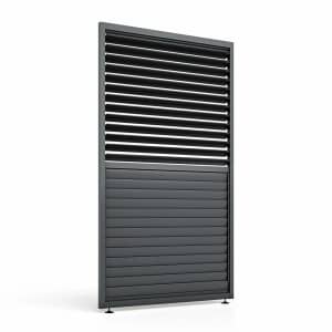 Maze Eden Aerofoil Blade Louvre Panel 4m Side Gray
