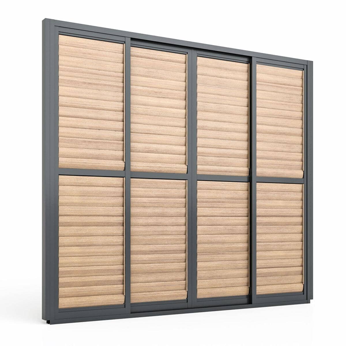 Maze Eden Pergola Sliding Louvre Panel Door Wood