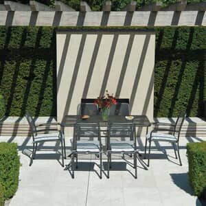 Alexander Rose Portofino 6 Seat Rectangular Dining Table Set