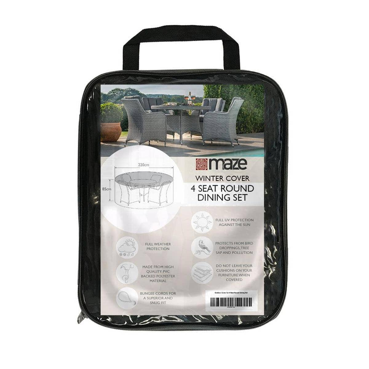 Maze Outdoor Cover for 4 Seat Round Dining Set