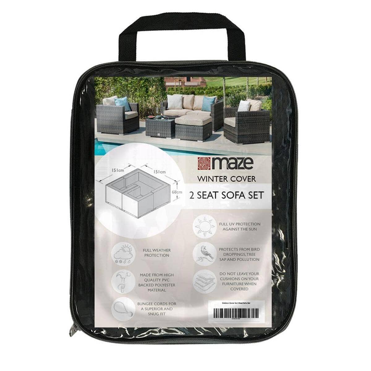 Maze Outdoor Cover for 2 Seat Sofa Set
