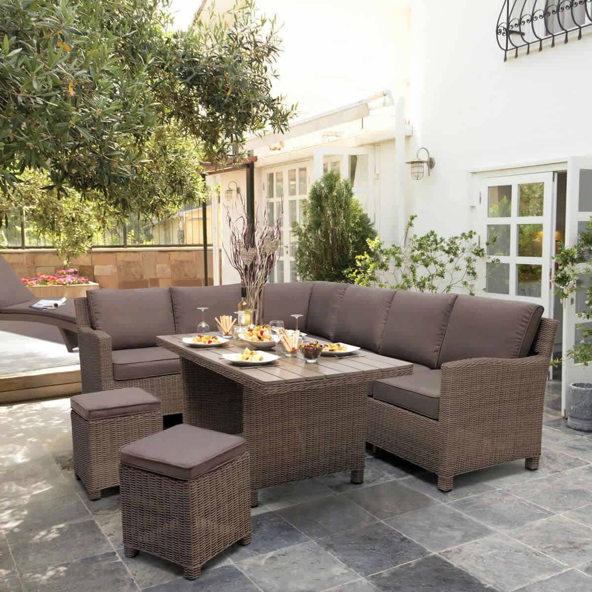 Kettler Palma Casual Dining Corner Set (RH) Rattan - (KPALCOR01