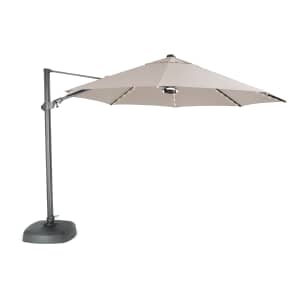 Kettler 3.5m Free Arm Grey Frame/Stone Canopy with LED lights and Wireless Speaker