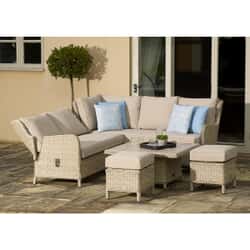 Bramblecrest Chedworth Reclining Modular Sofa with Mini Dual Height Ceramic Table - Sandstone