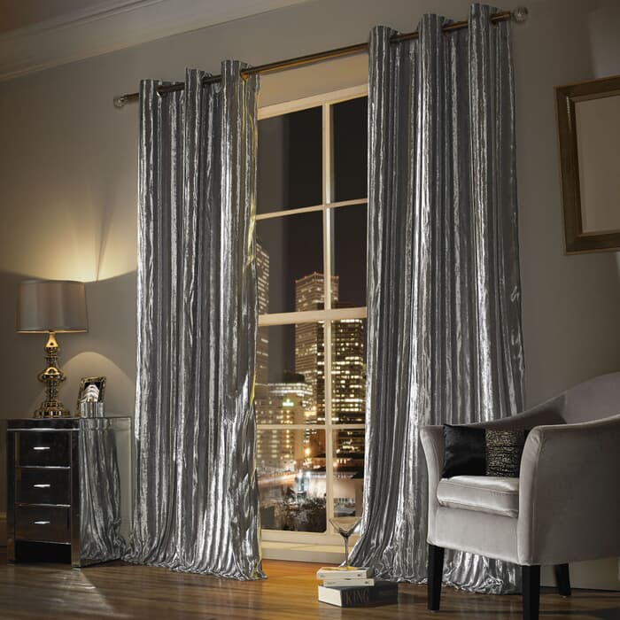 Kylie at Home Iliana Silver Curtains large