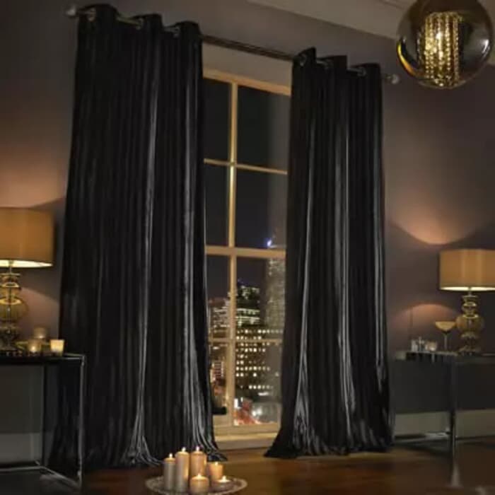 Kylie at Home Iliana Black Curtains large