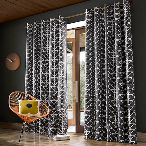 Linear Stem Curtains Charcoal