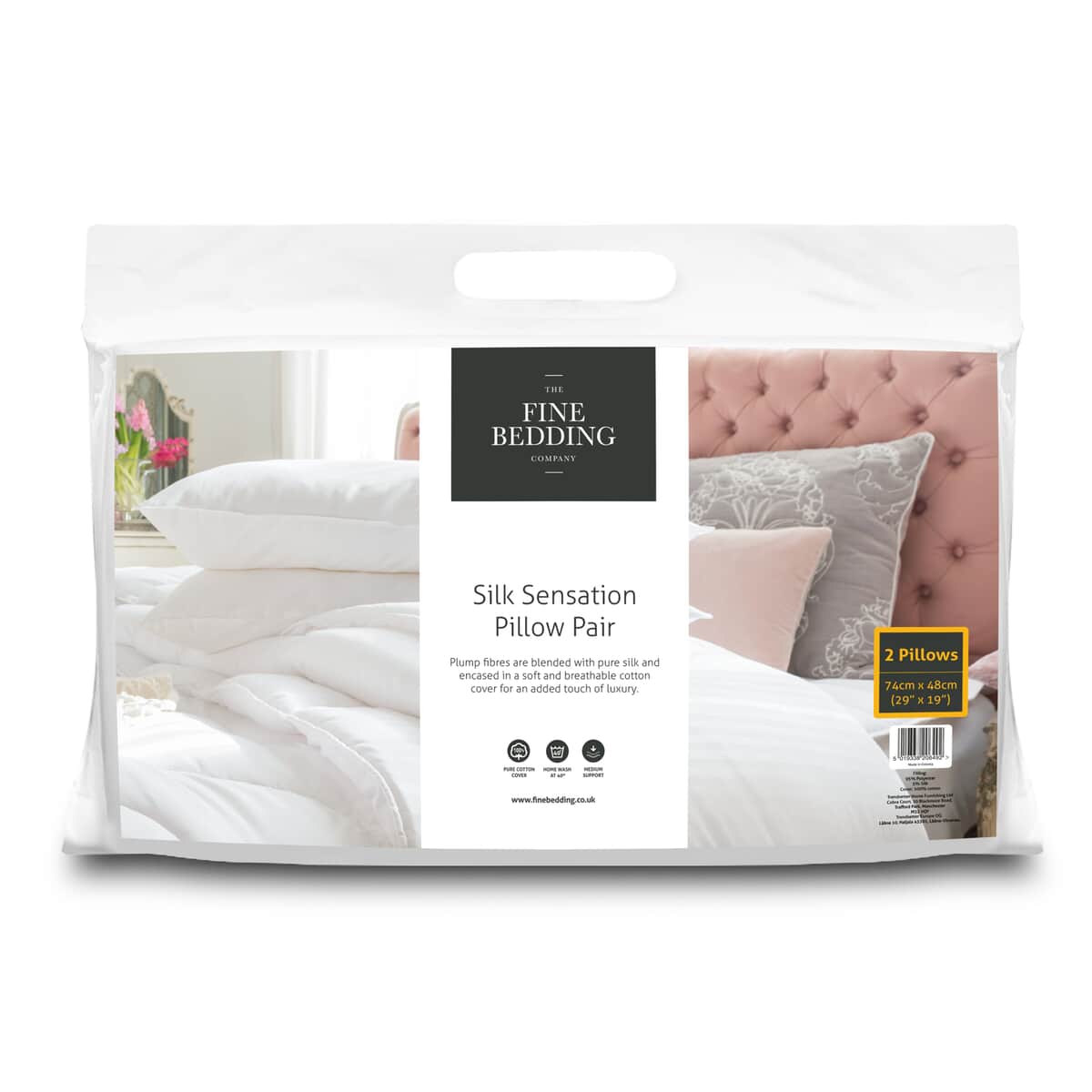 Fine Bedding Co Silk Sensation Pillow Pair large