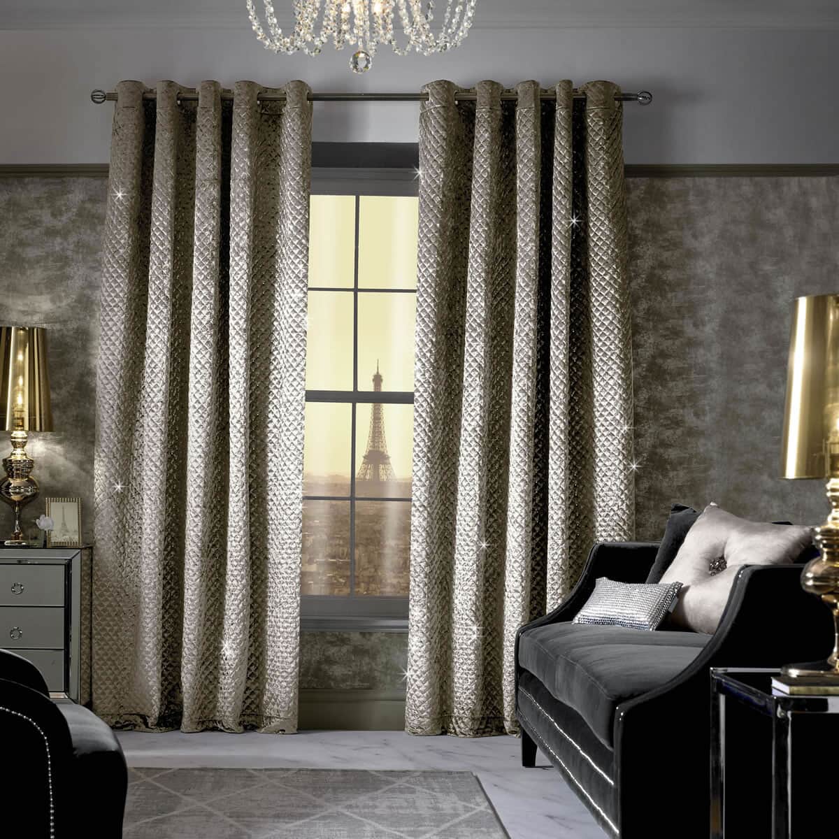 Kylie at Home Grazia Praline Curtains large