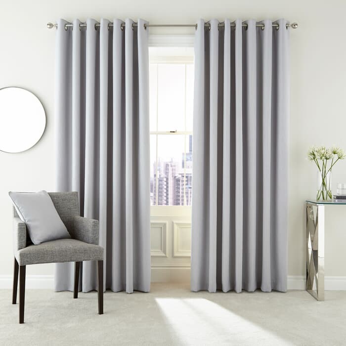 Peacock Blue Hotel Barcelo Silver Curtains large