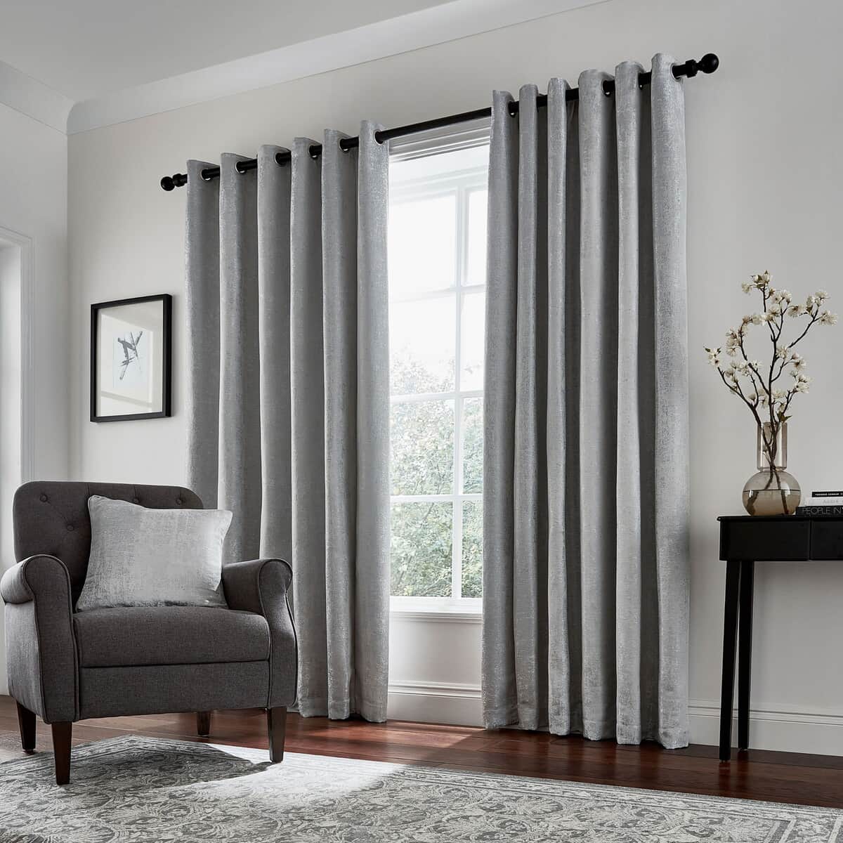 Helena Springfield Roma Curtains Silver large
