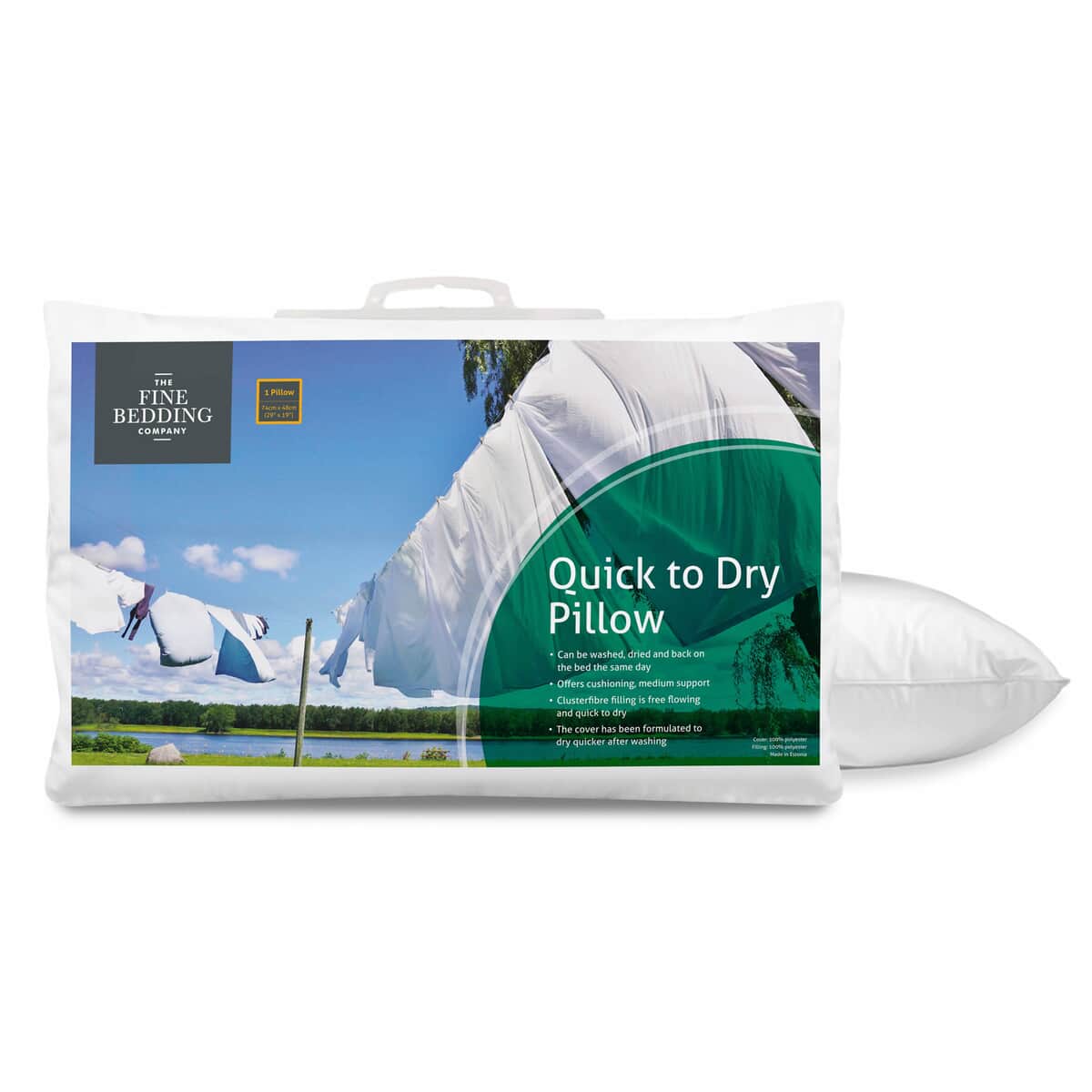 Fine Bedding Co Quick 2 Dry Pillow large